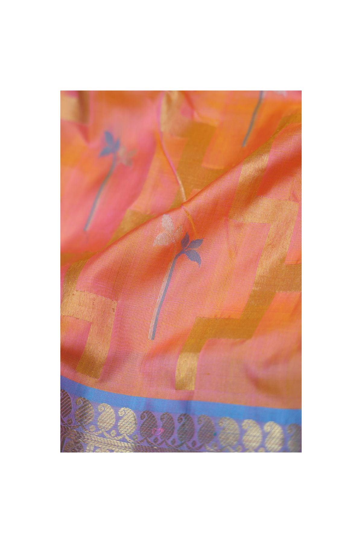 Venkatagiri Silk Light Peach Saree