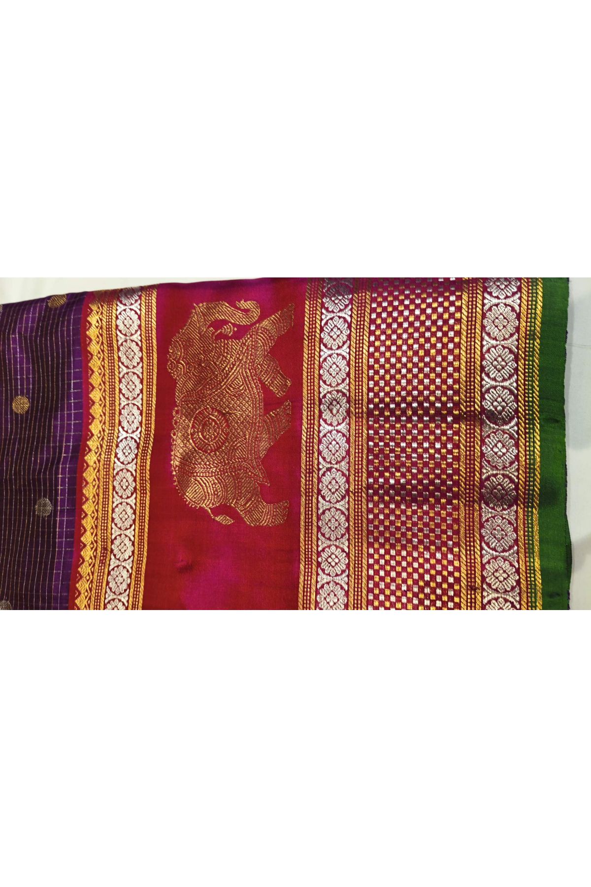 Gadwal Silk Purple Saree