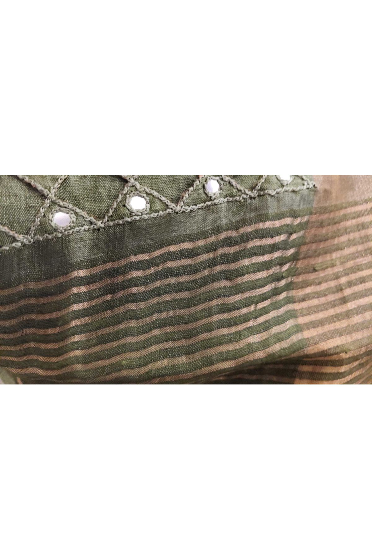 Fancy Tussar Multi-Colour Saree With Kaddi Border