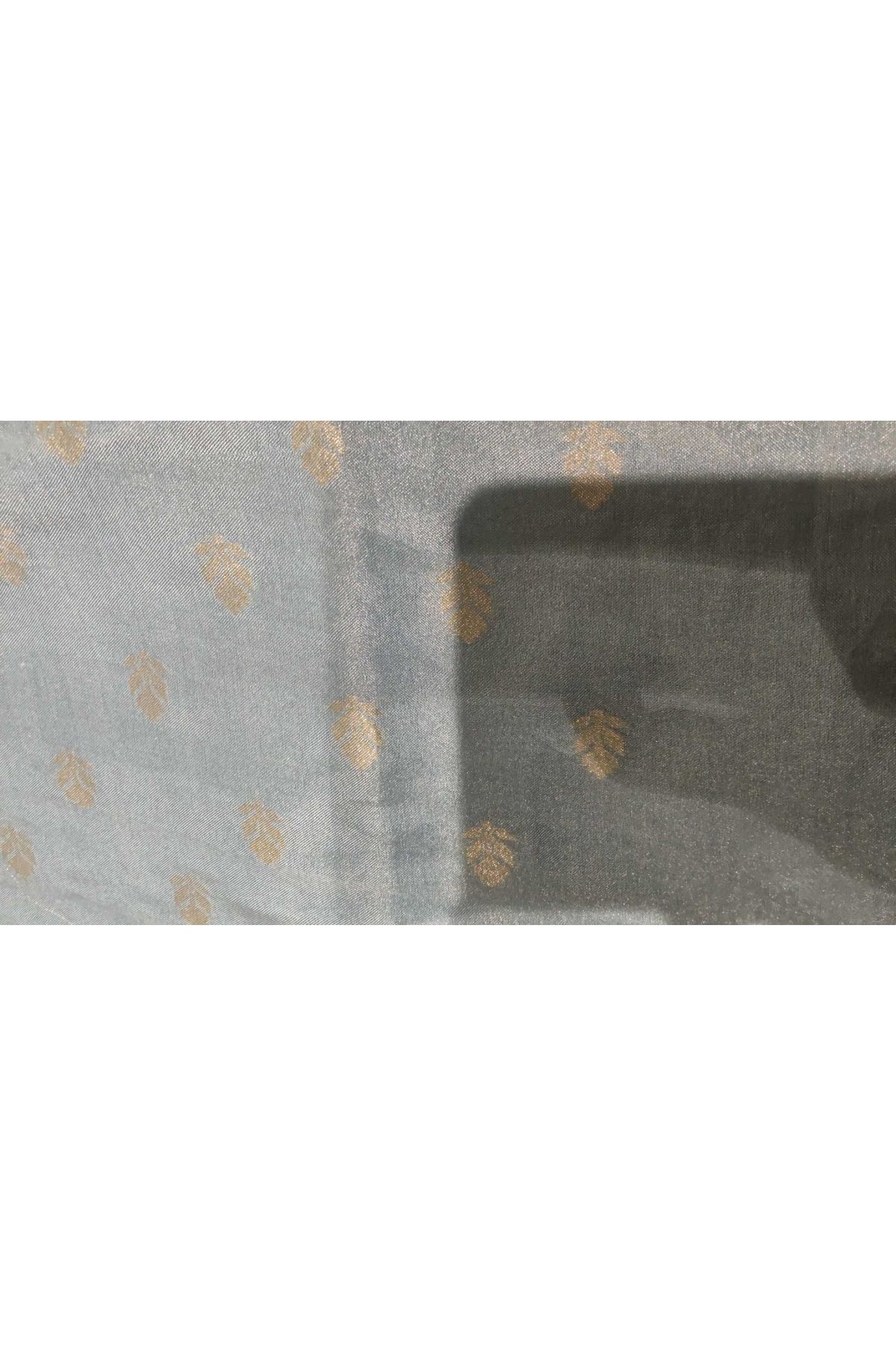 Khaadi Cotton Sky Blue Saree