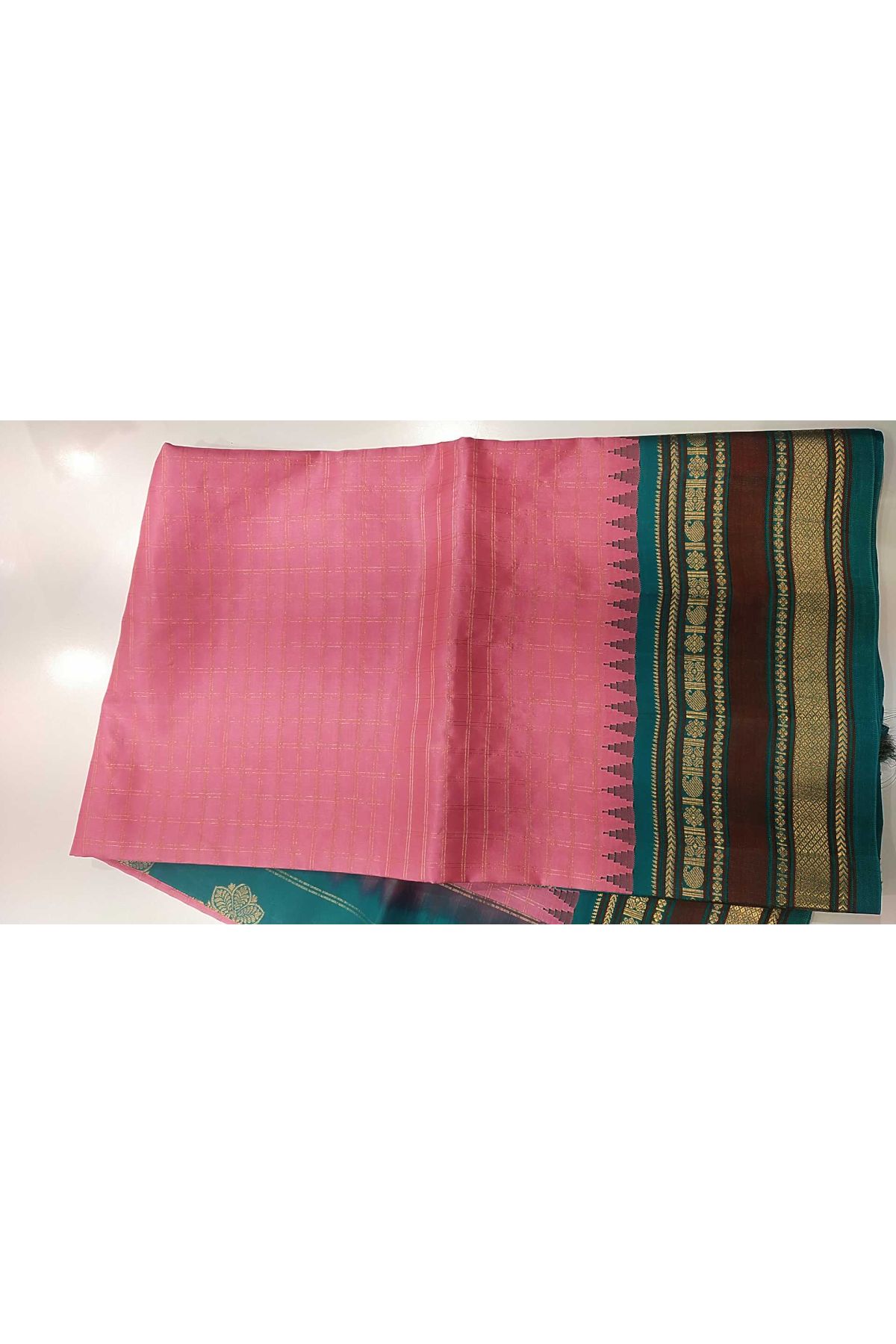 Gadwal Silk Pink Saree