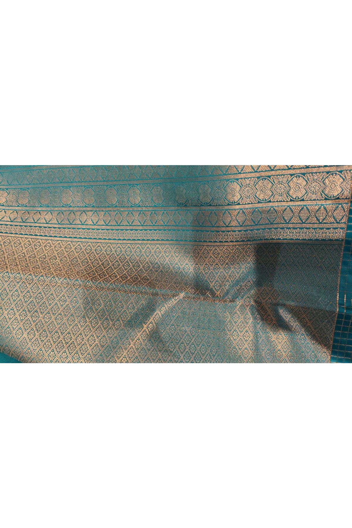 Kancheepuram Silk Sea Blue Saree