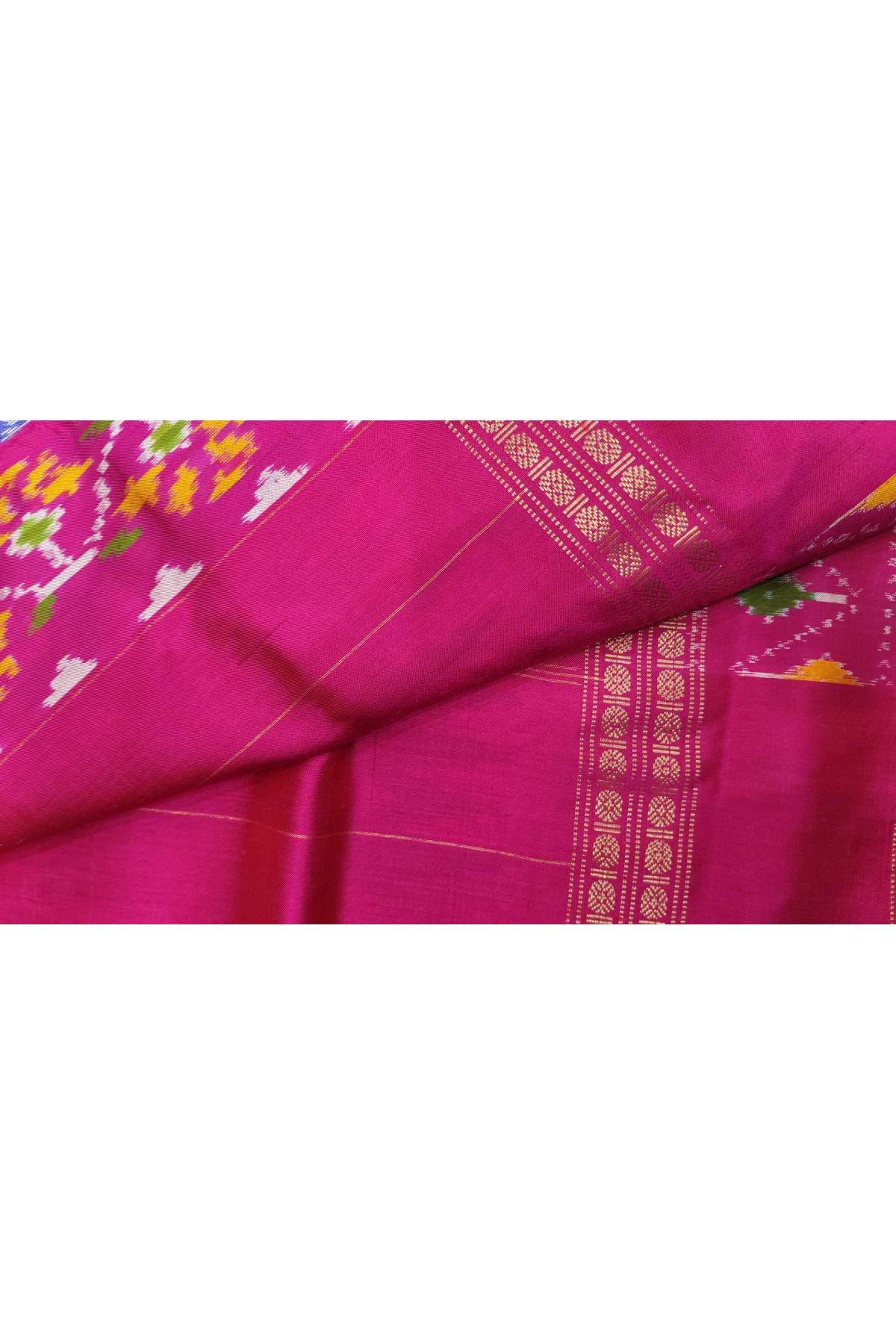 Ikat Silk Lavender Saree With Florals And Buttis Body