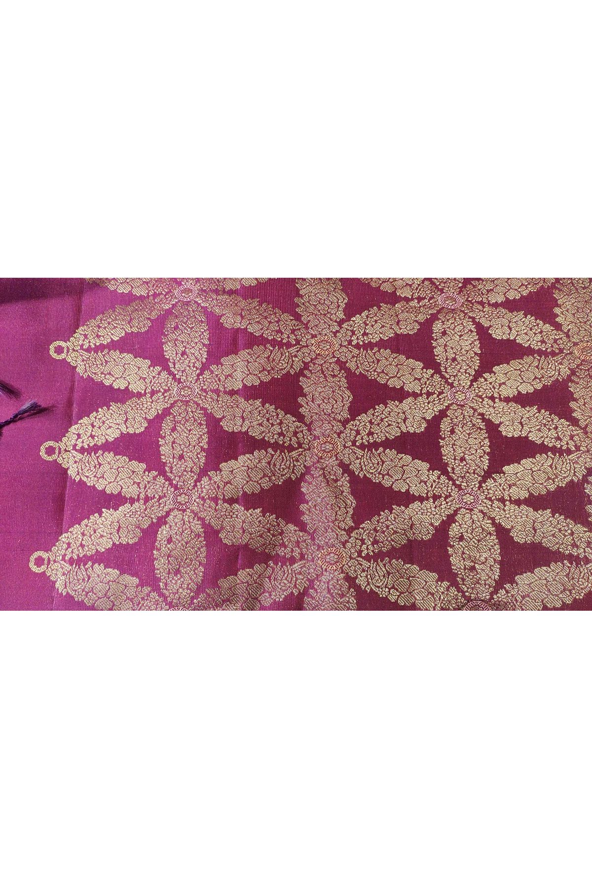 Coimbatore Soft Silk Dark Purple Saree