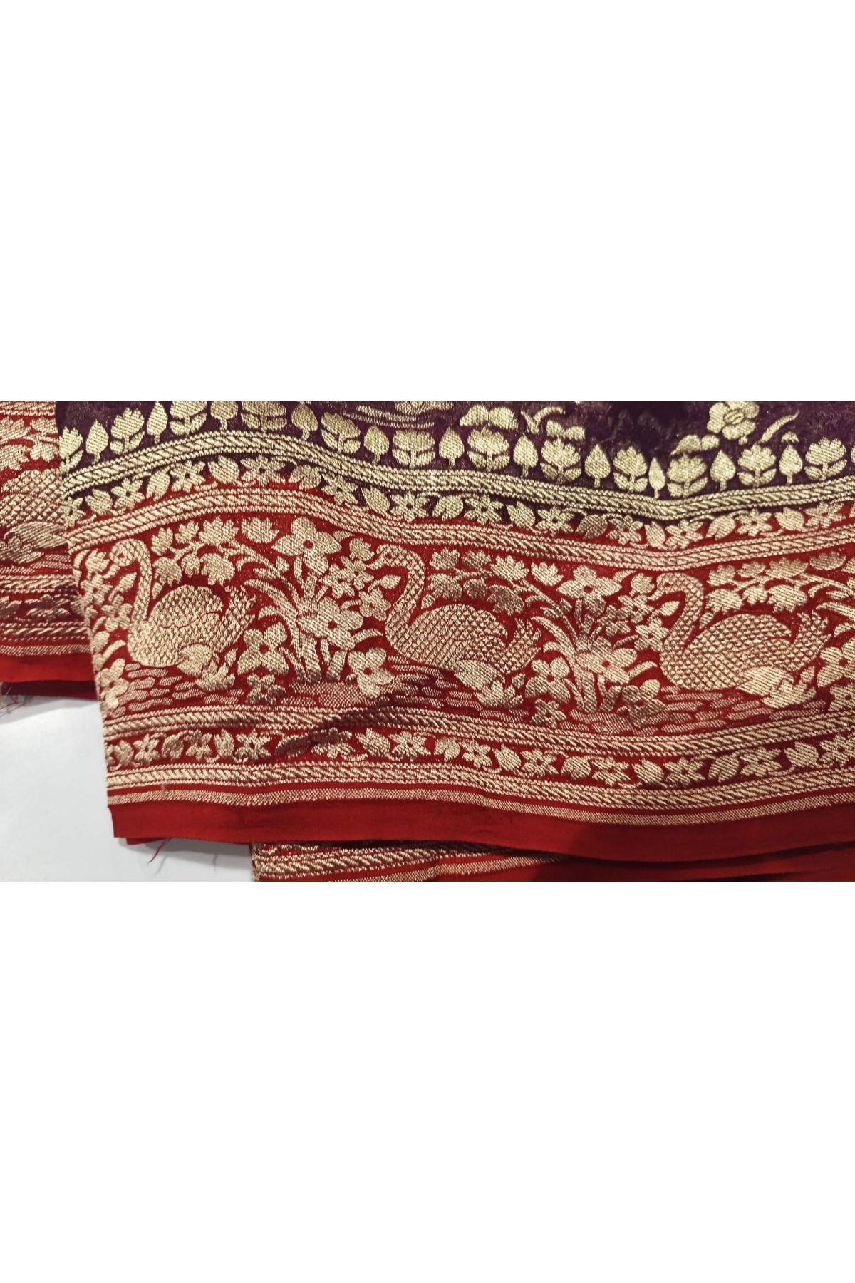 Kaddi Georgette Wine Saree