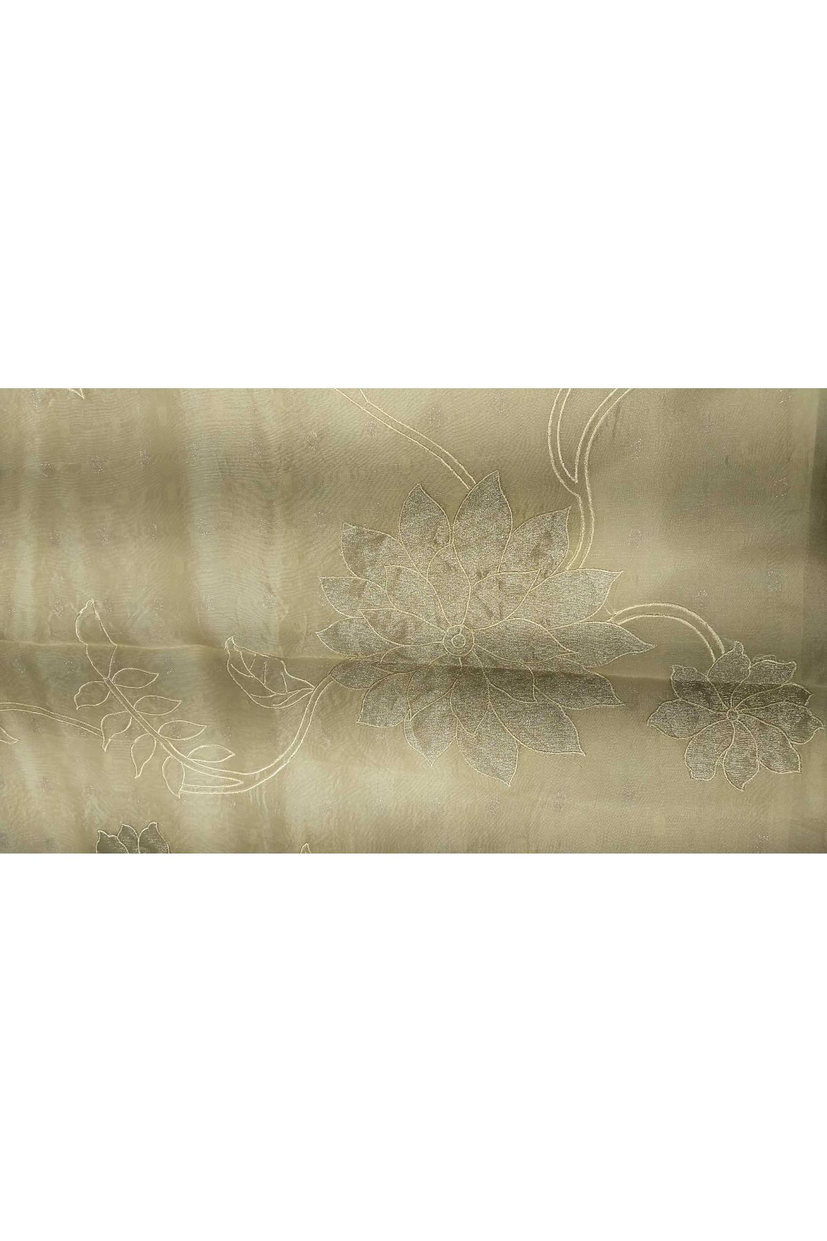 Designer Organza Yellow Saree