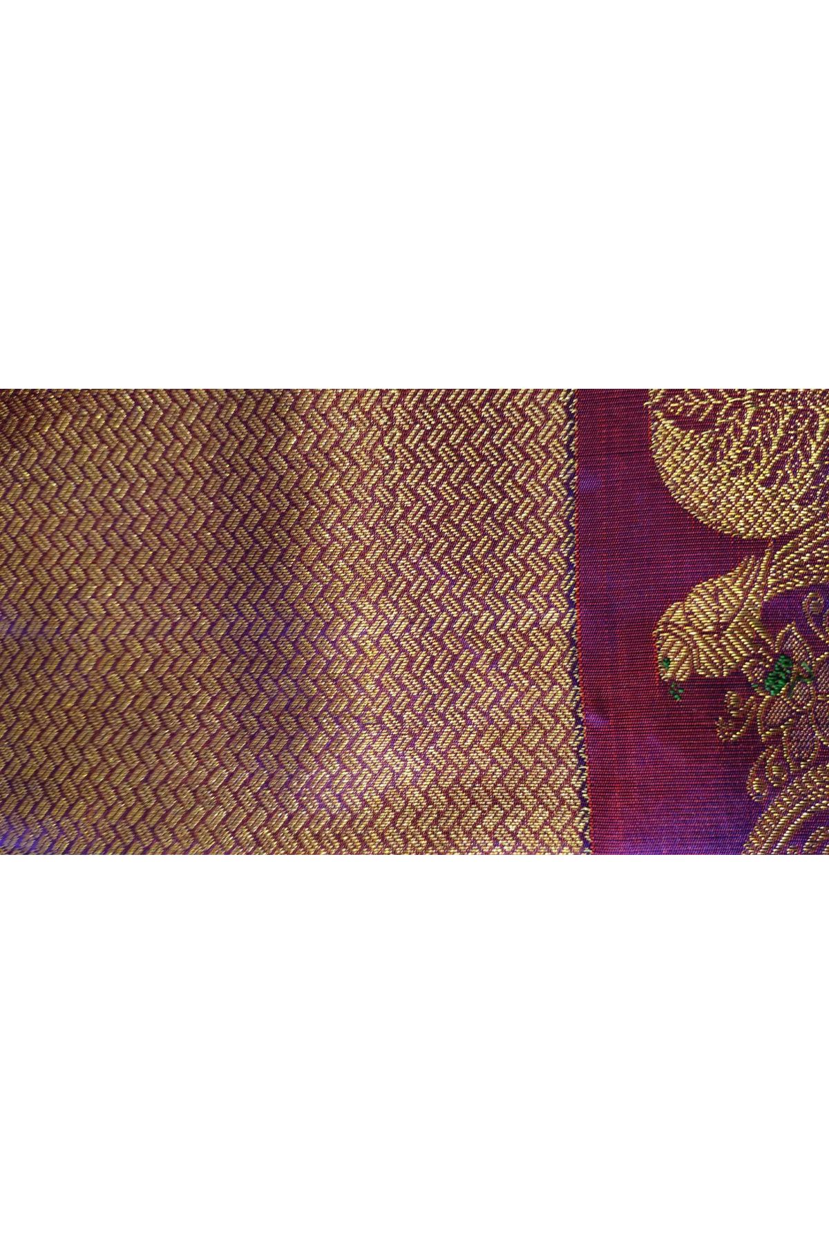 Gadwal Silk Red Saree