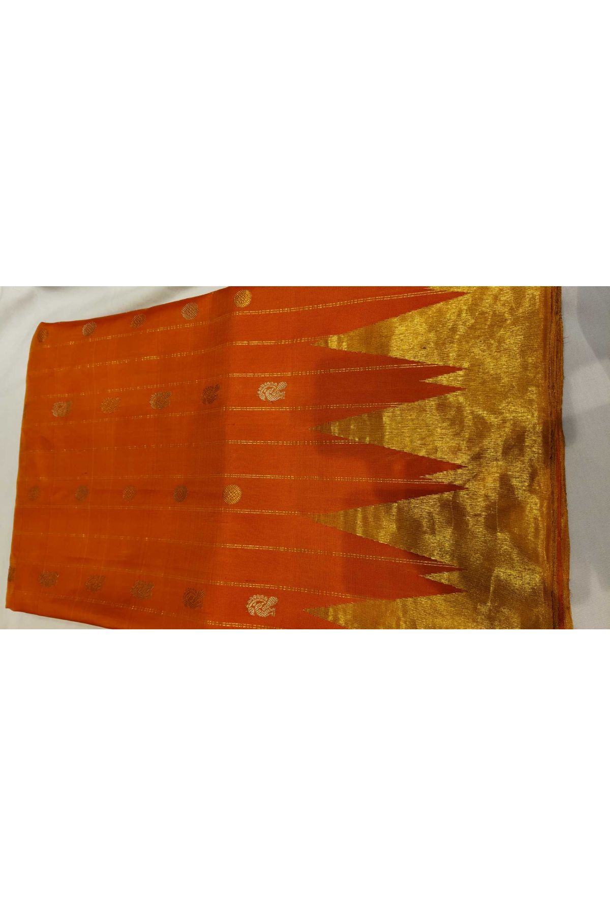 Gadwal Silk Orange Saree