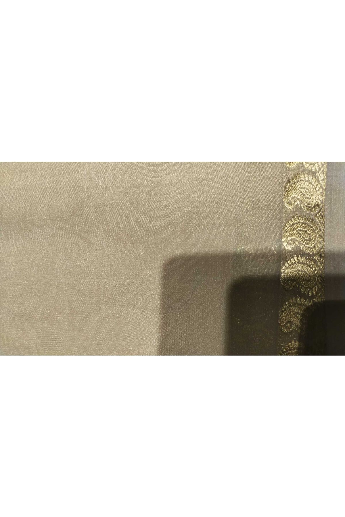 Mysore Crepe Cream Saree