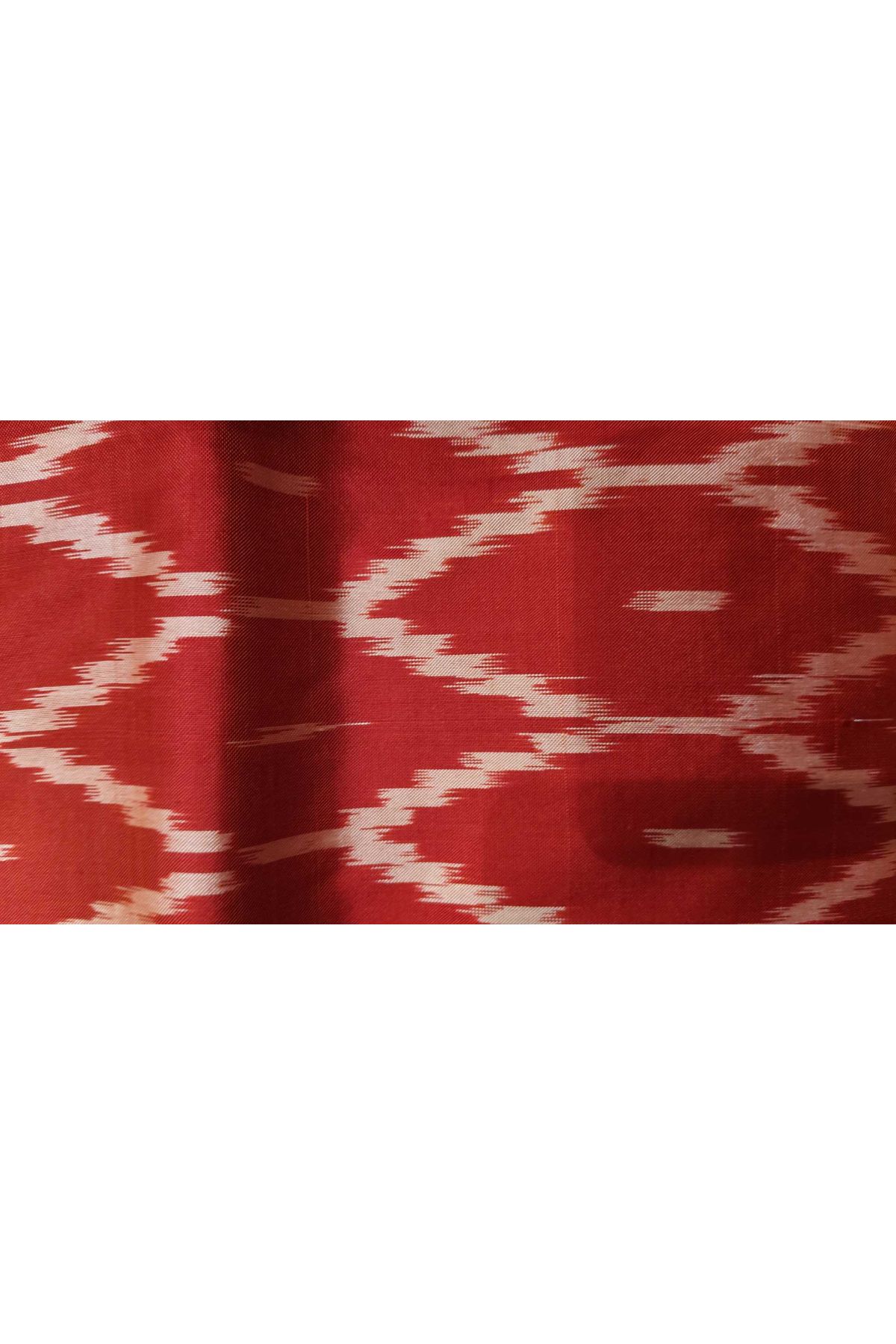 Ikat Silk Bottle Green Saree