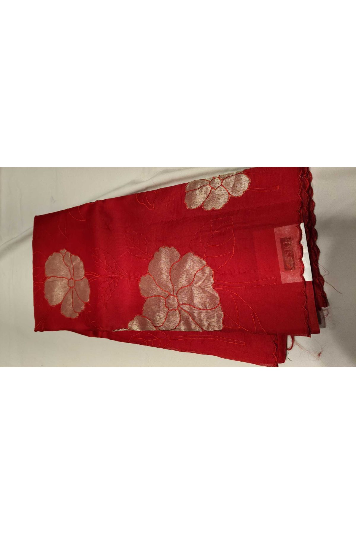 Fancy Organza Red Saree