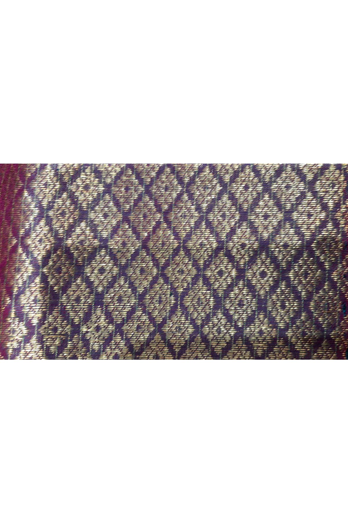 Gadwal Silk Teal Blue Saree