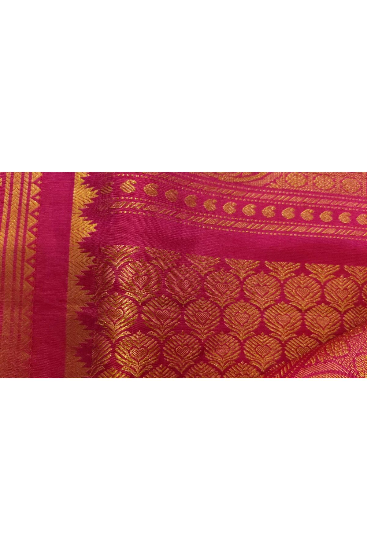 Gadwal Silk Orange Saree