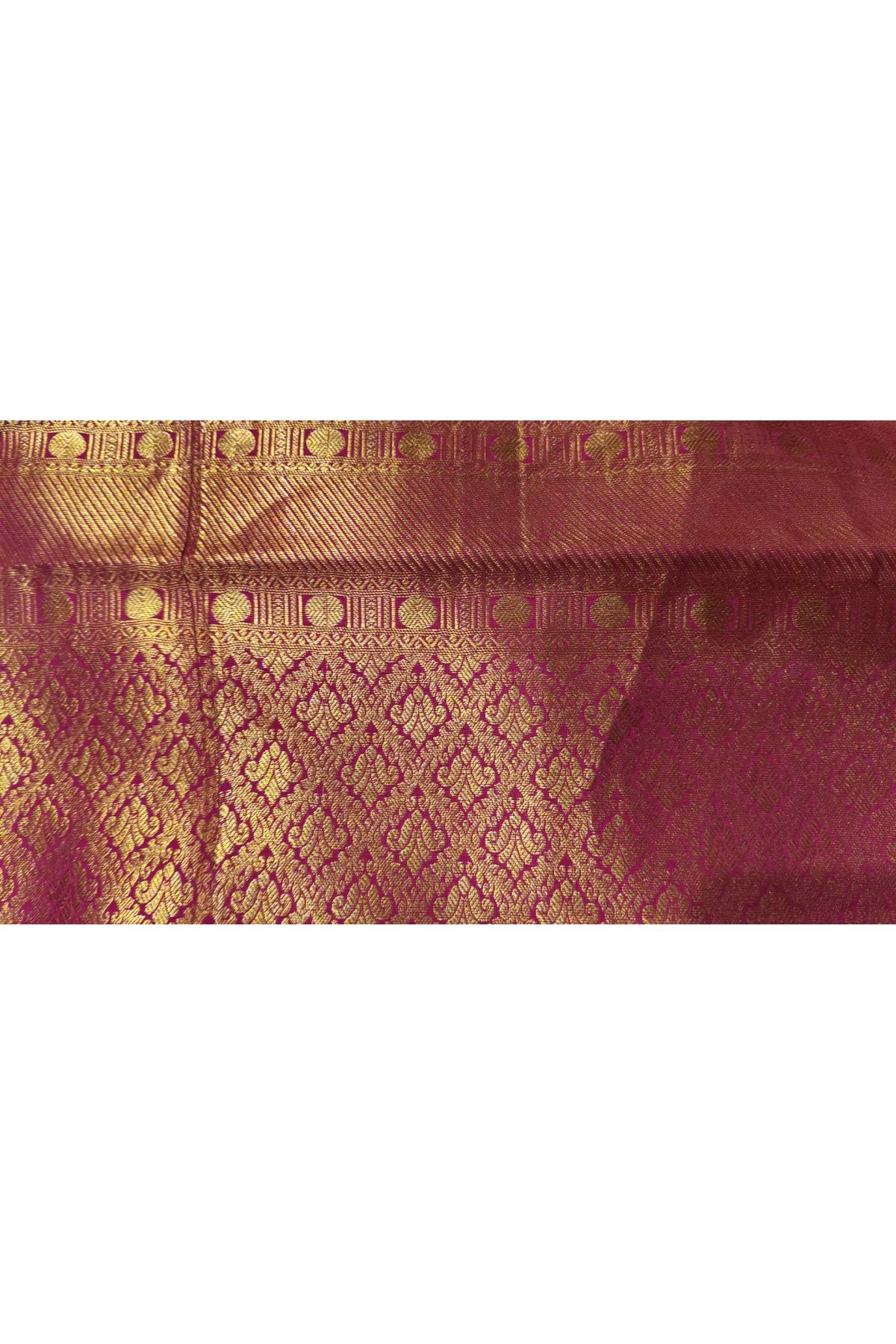 Mysore Crepe Yellow Saree