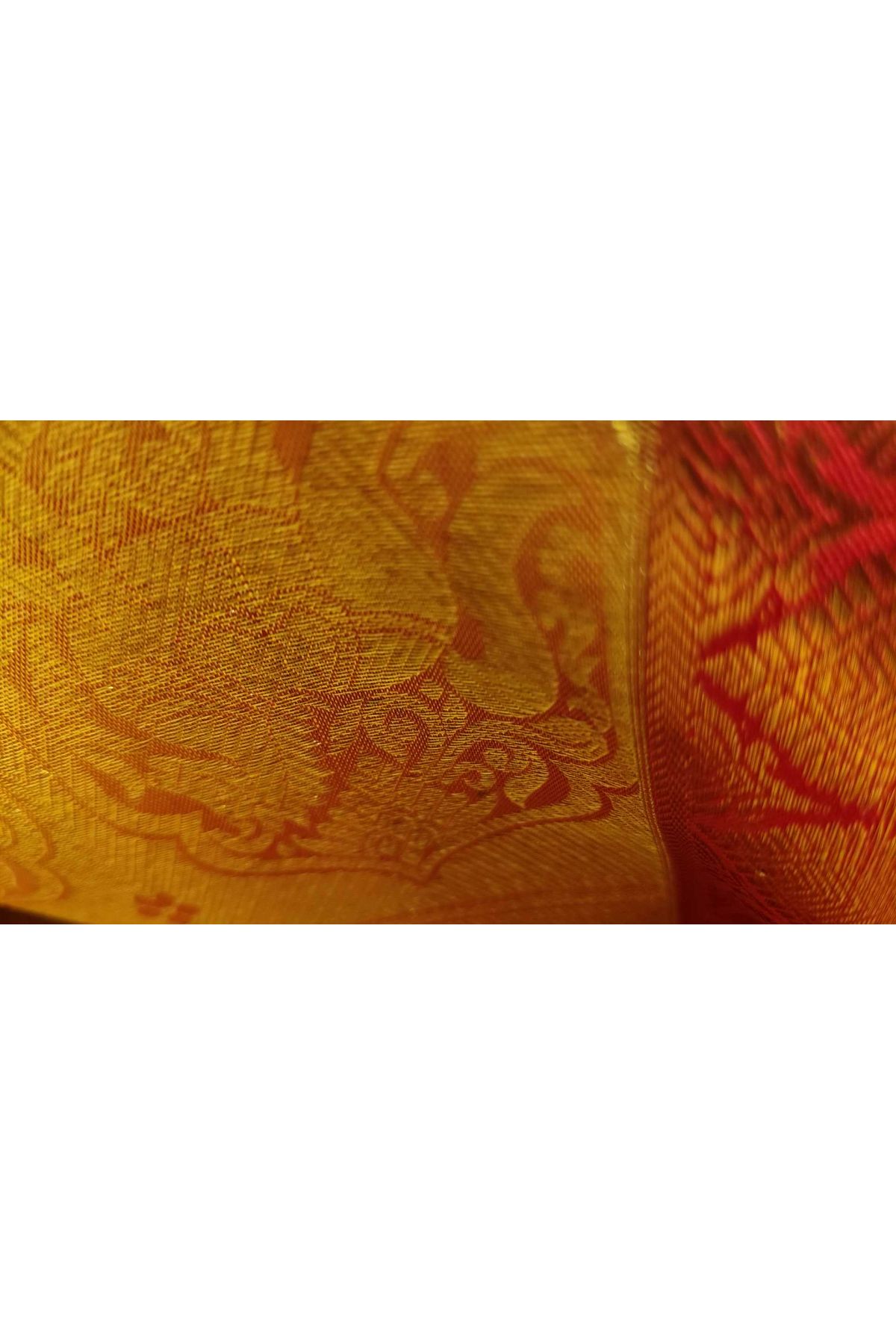 Kancheepuram Silk Dual Colour Saree With Floral Brocade Pallu