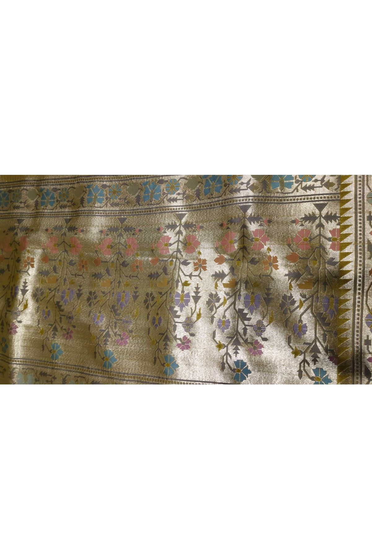 Fancy Tussar Mustard Saree