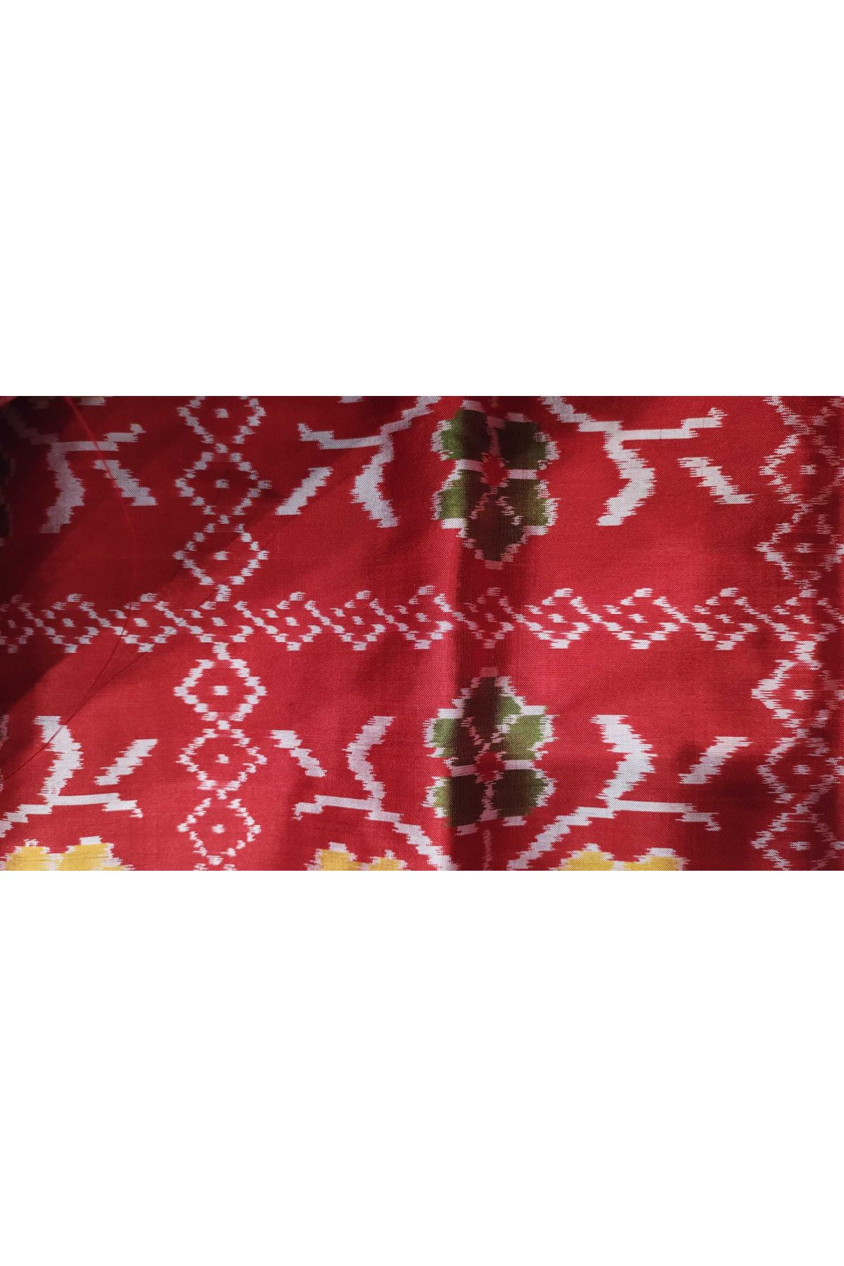 Ikat Silk Wine Saree