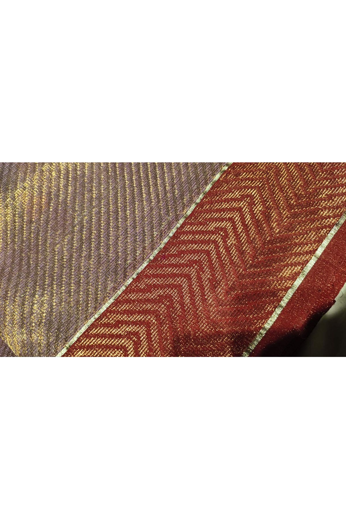 Zari Kota Cotton Lavender Tissue Saree