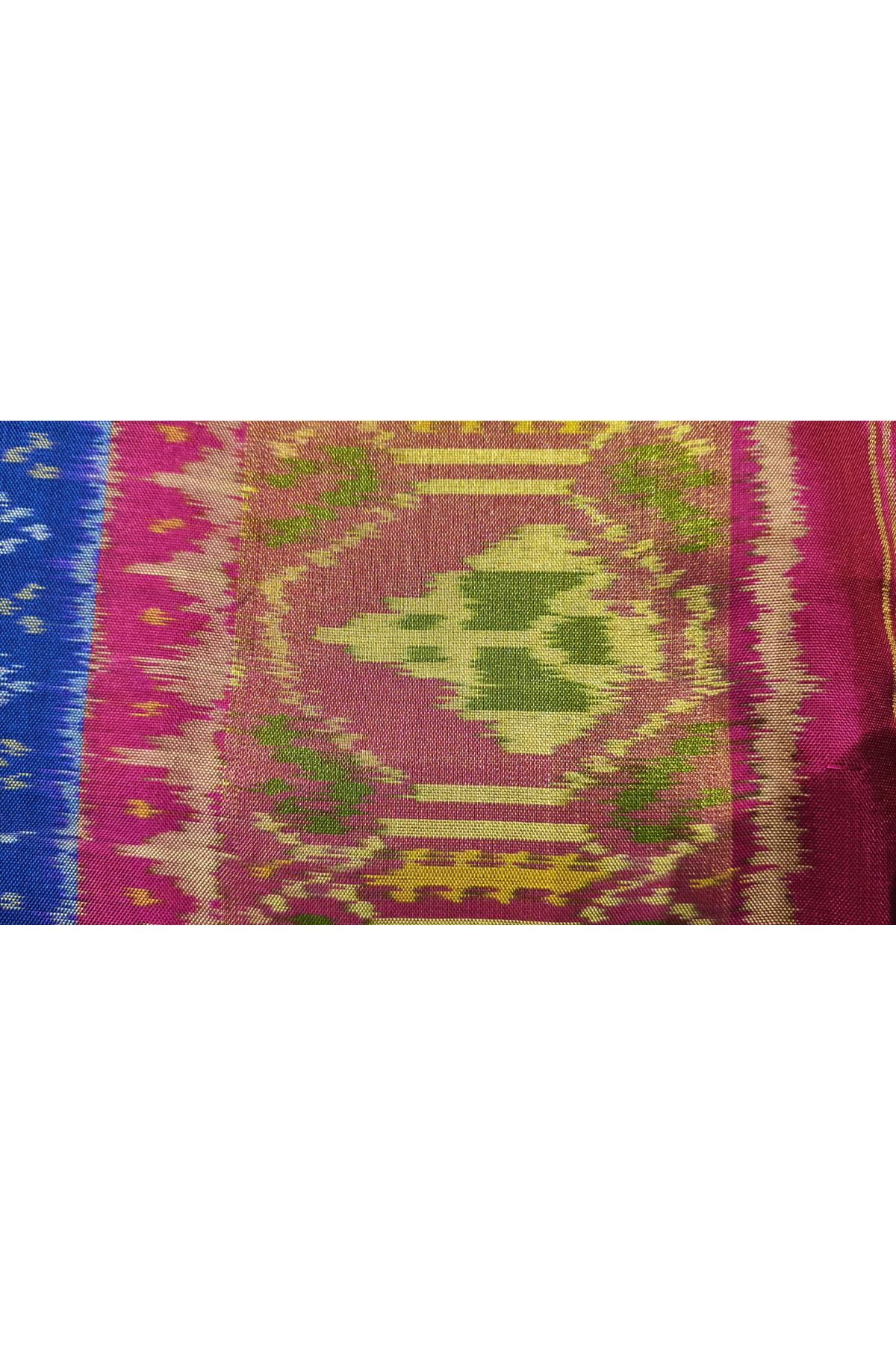 Patola Silk Royal Blue Saree