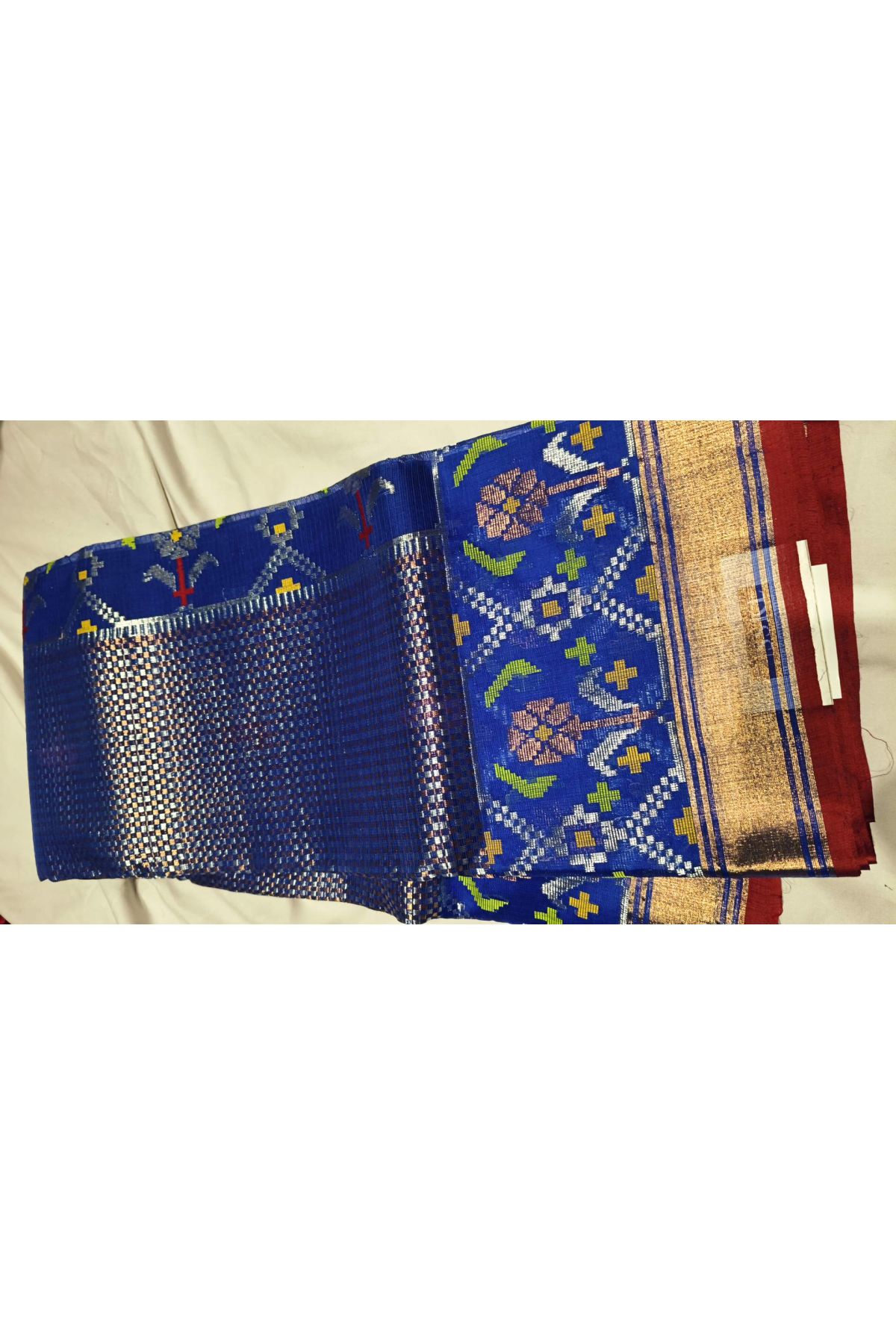 Zari Kota Cotton Royal Blue Saree