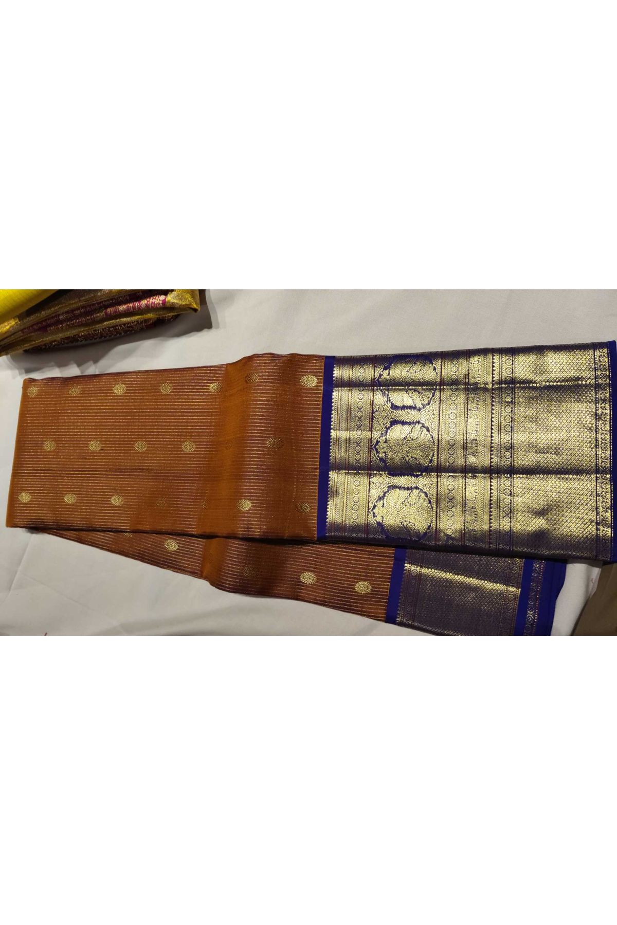 Kancheepuram Silk Rust Saree