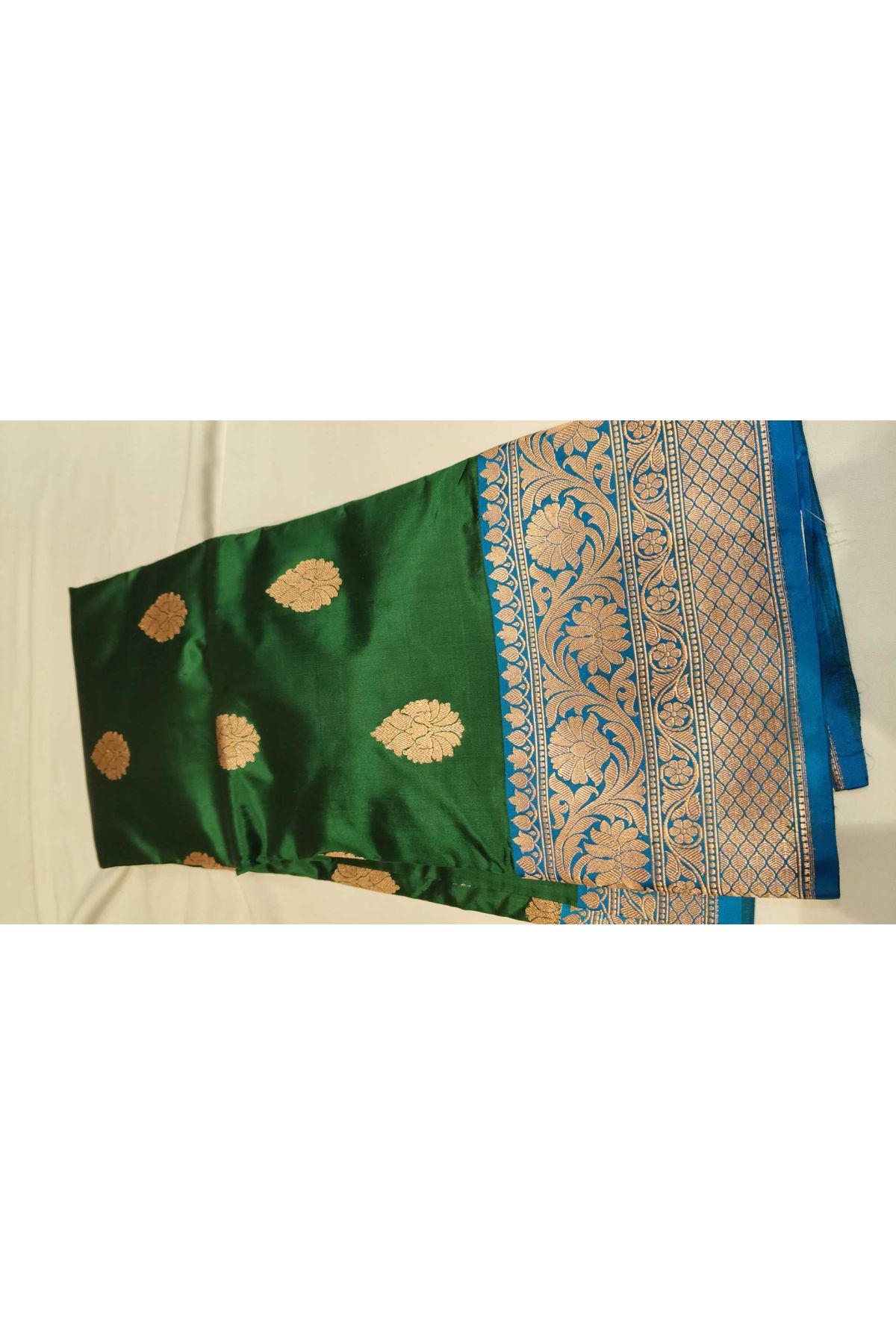 Banarasi Silk Bottle Green Saree