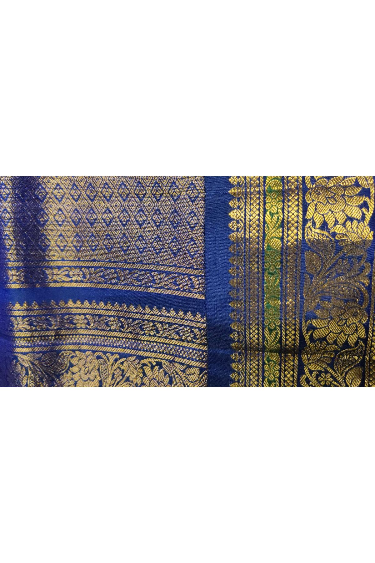 Gadwal Silk Royal Blue Saree