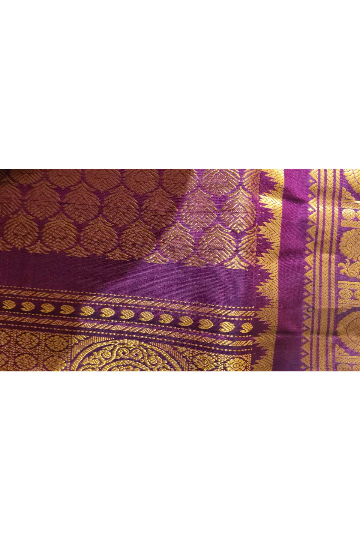 Gadwal Silk Navy Blue Saree