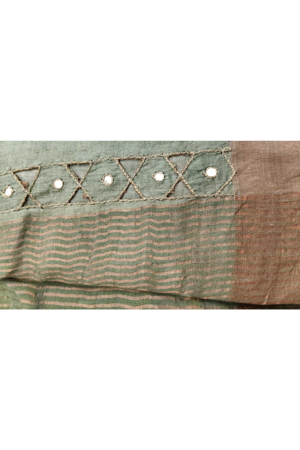 Fancy Tussar Multi-Colour Saree With Kaddi Border
