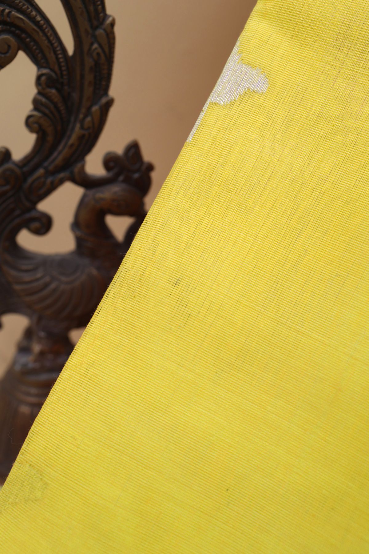 Khaadi Cotton Yellow Saree