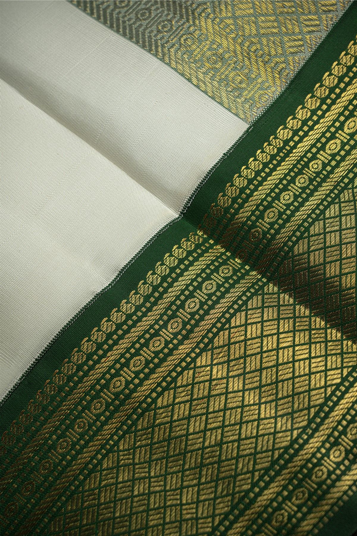 Kancheepuram Silk Off White Dhoti