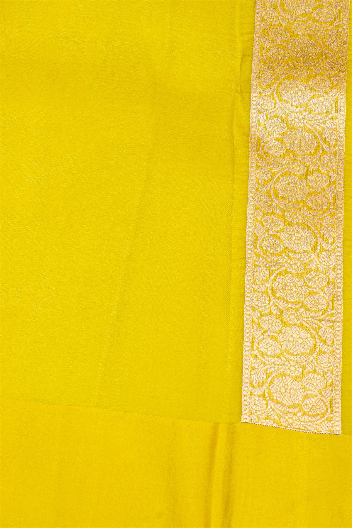 Designer Organza Lime Yellow Saree