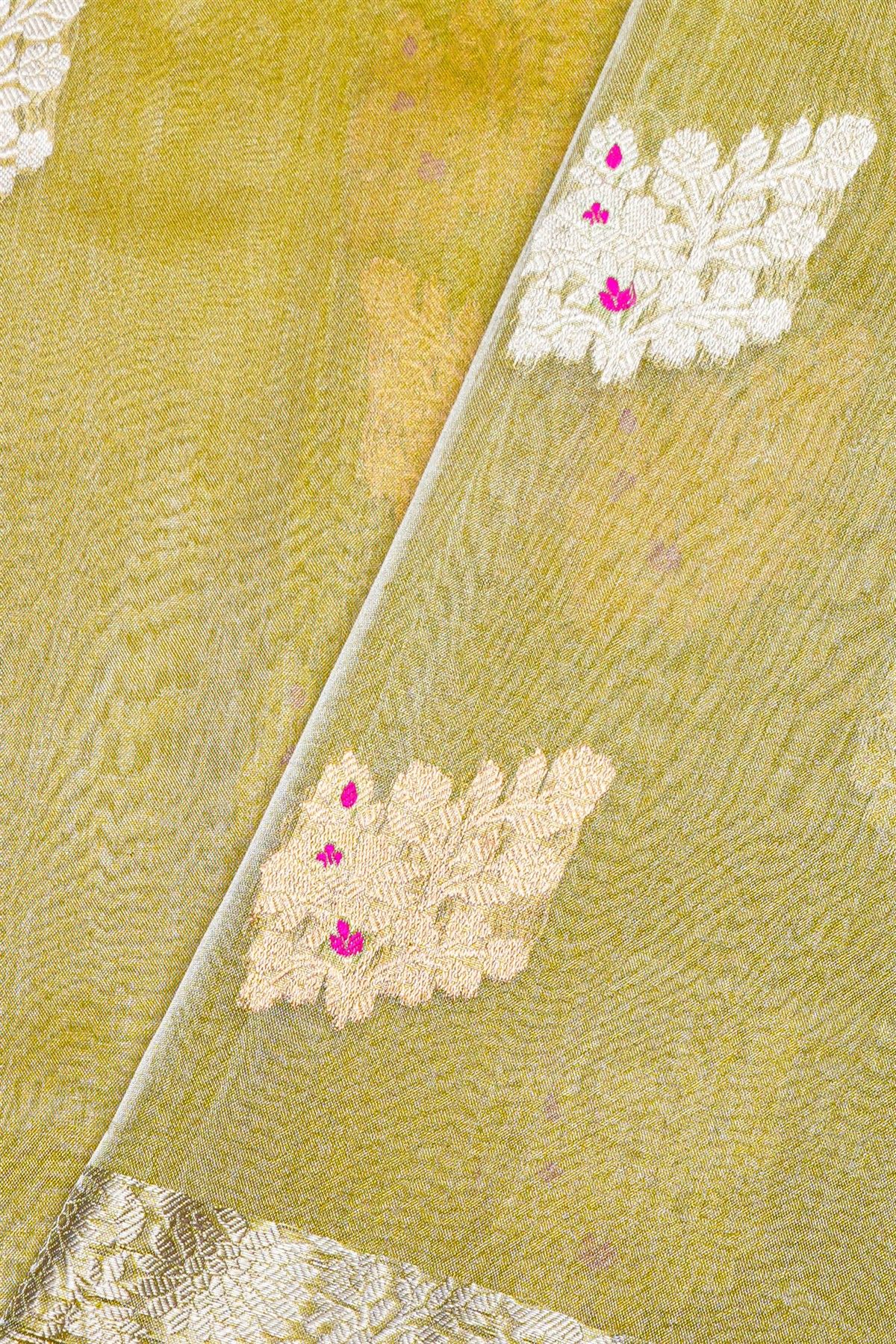 Designer Organza Light Yellow Saree