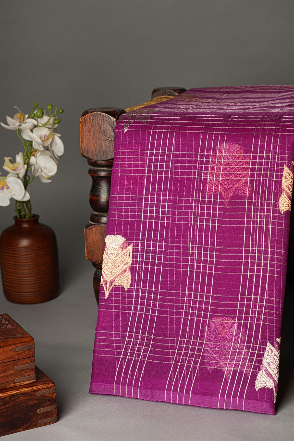 Designer Organza Magenta Saree