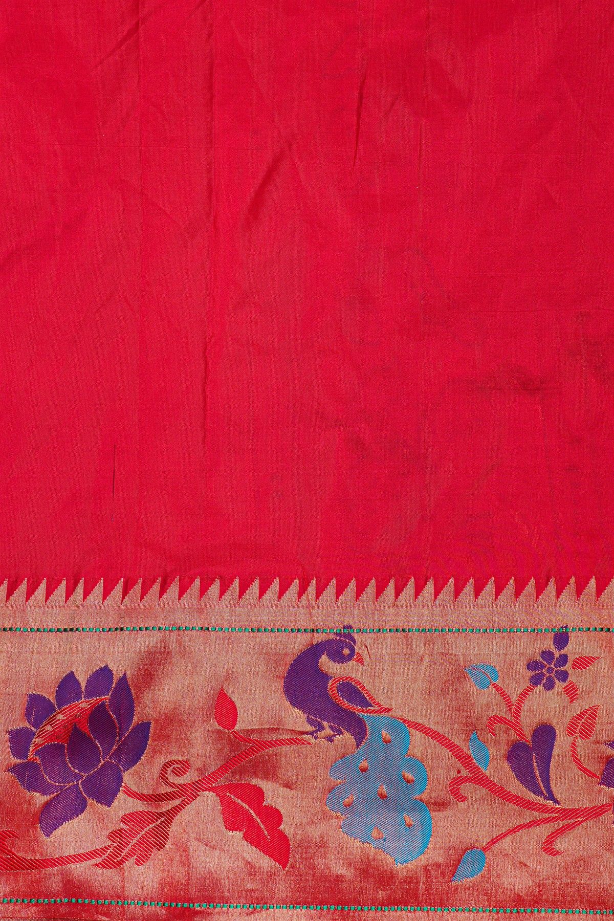 Paithani Weaving Silk Deep Magenta Saree