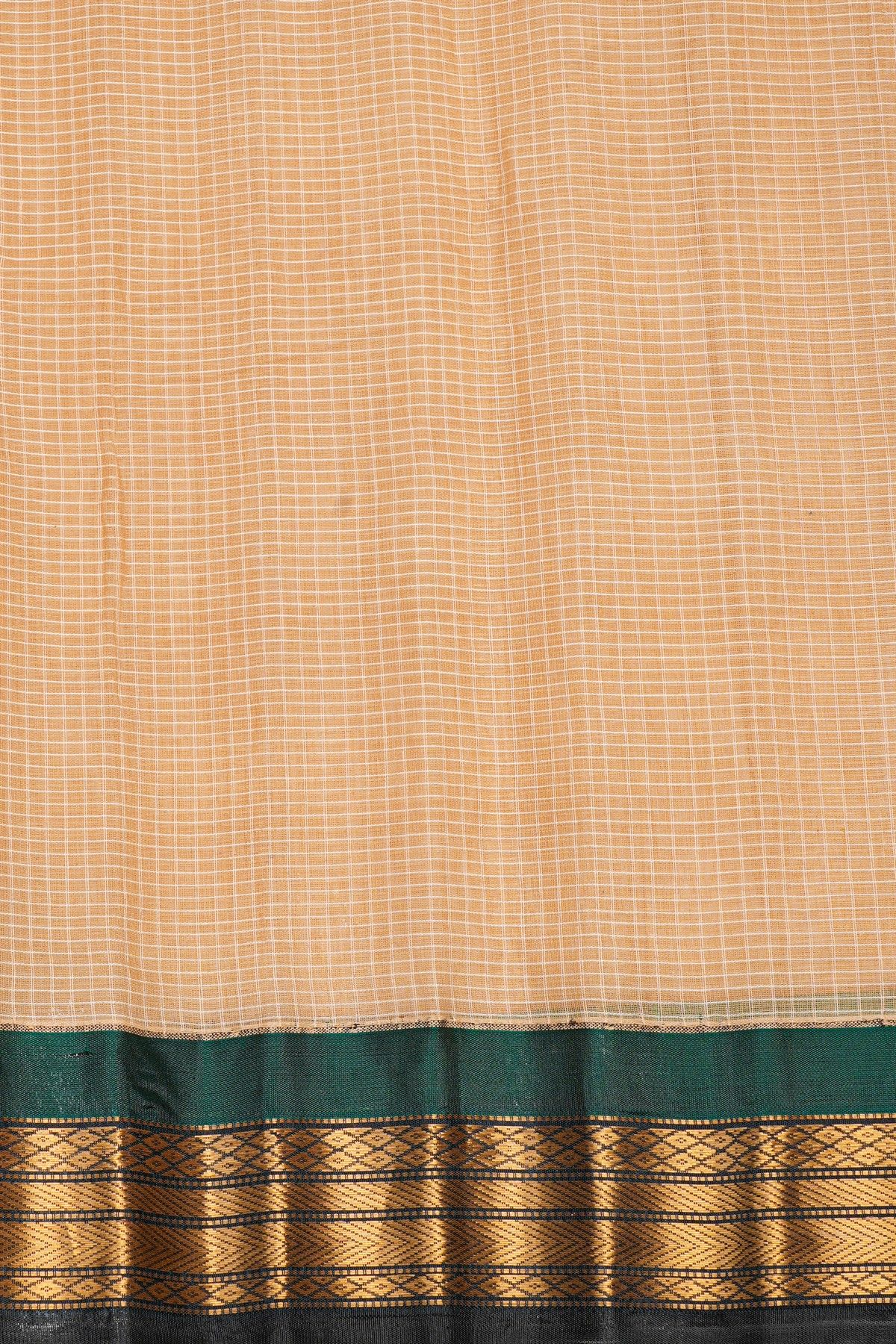 Gadwal Cotton Peach Saree