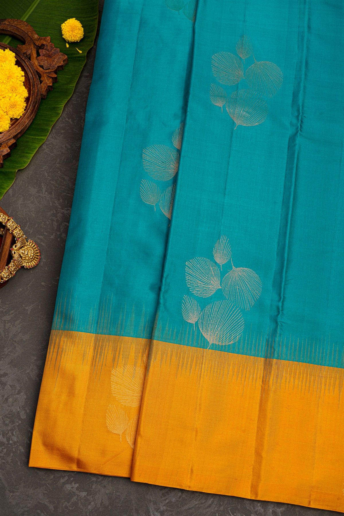 Coimbatore Soft Silk Sea Blue Saree