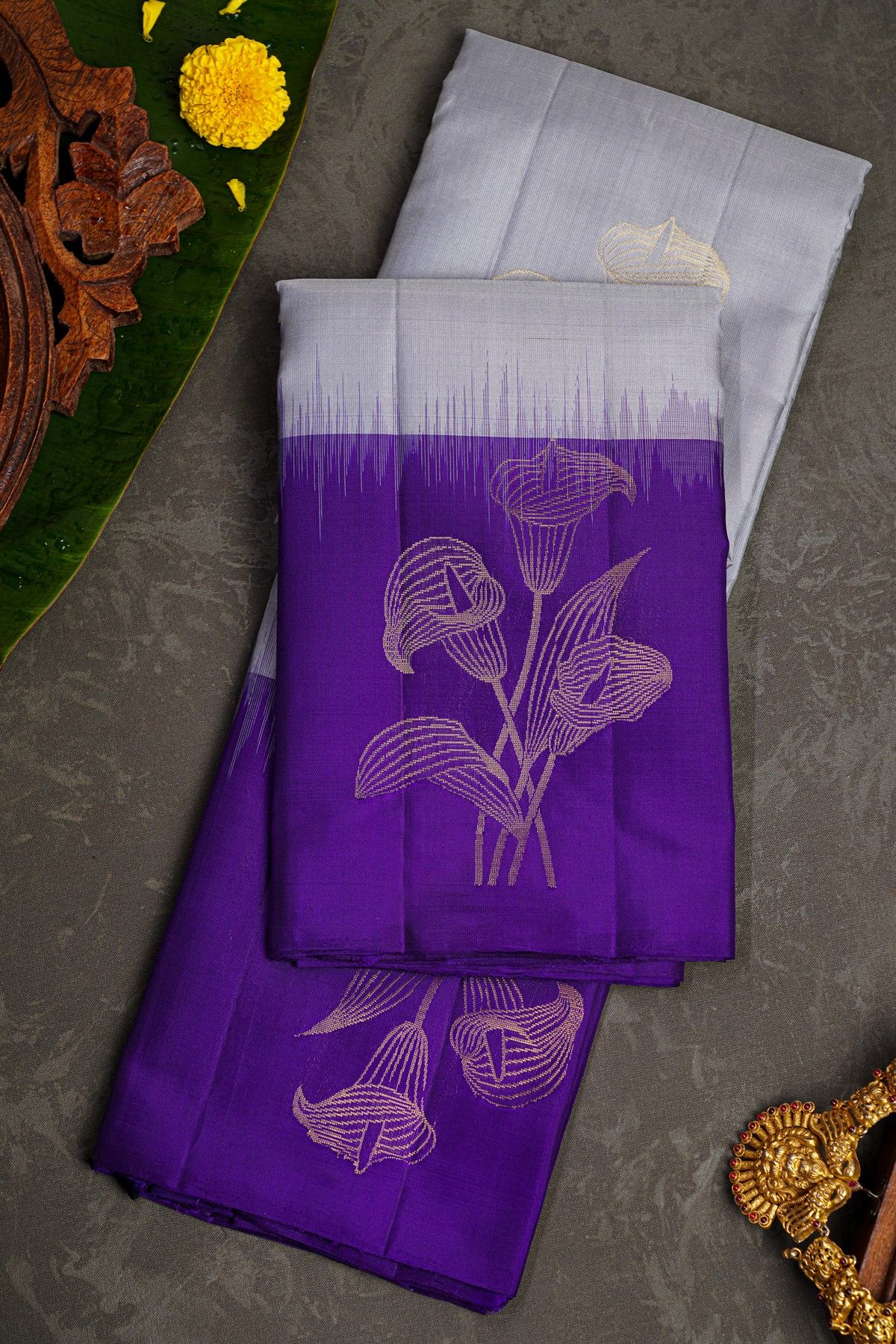 Coimbatore Soft Silk Grey Saree