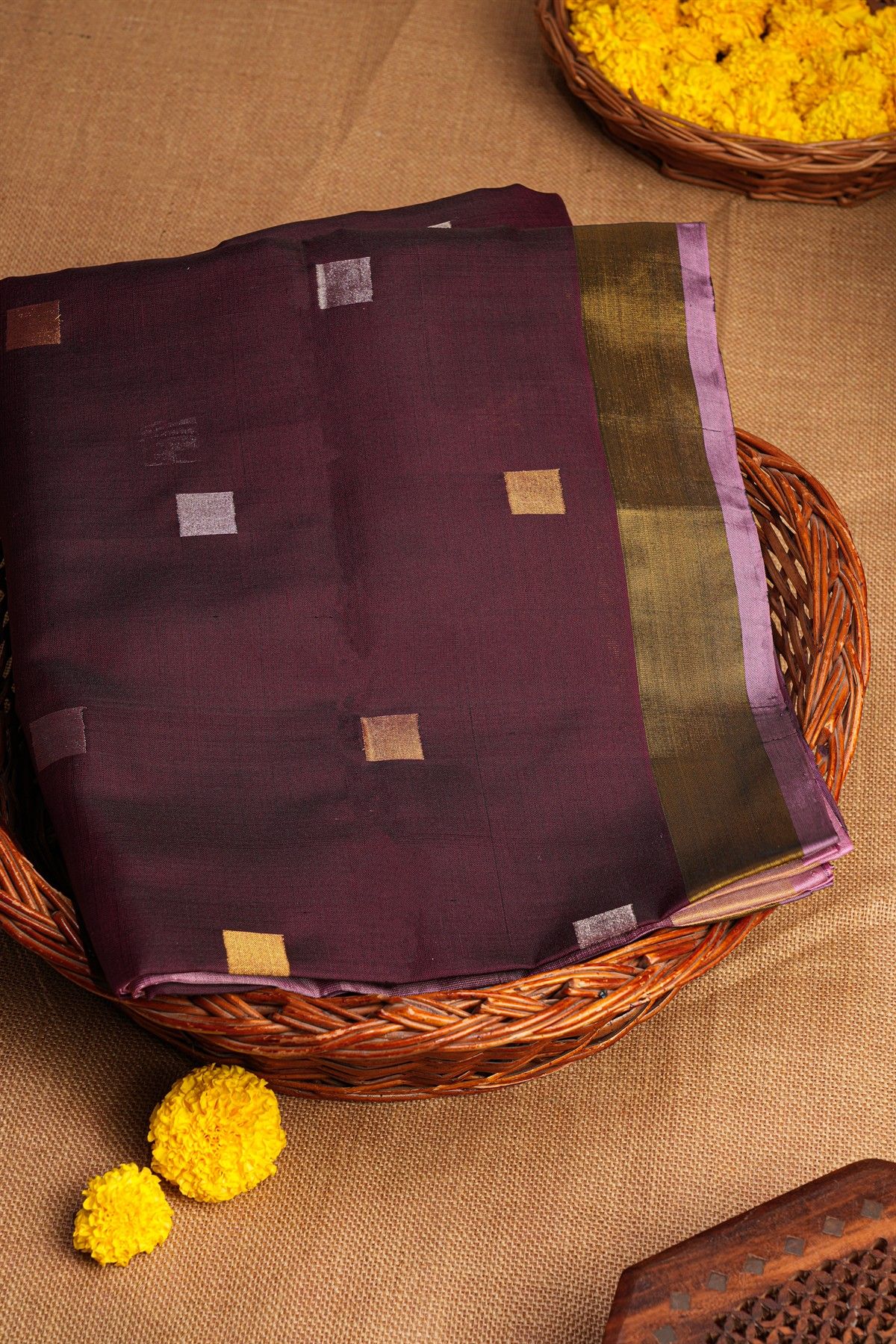 Uppada Silk Brown Saree