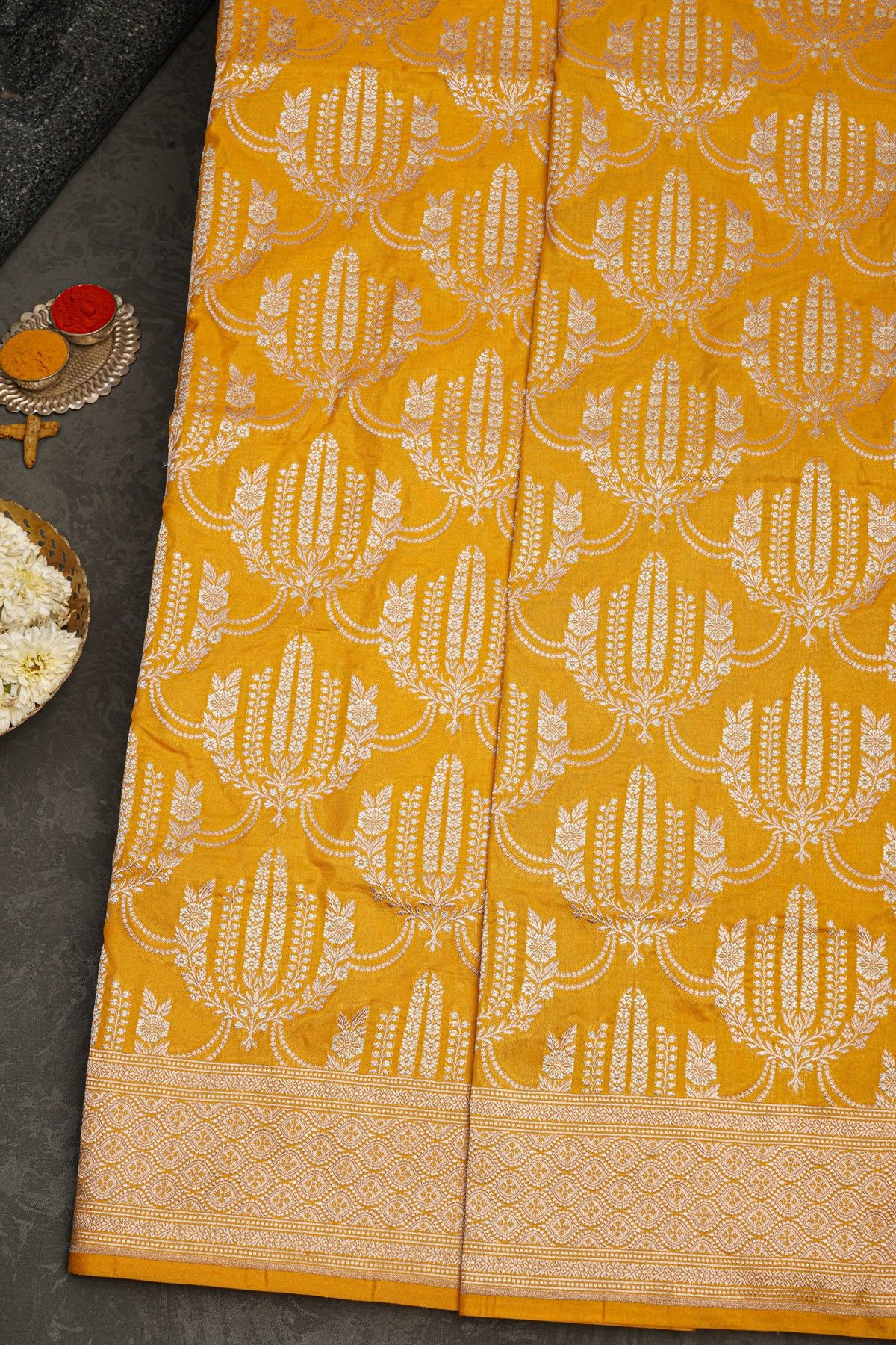 Banarasi Silk Yellow Saree