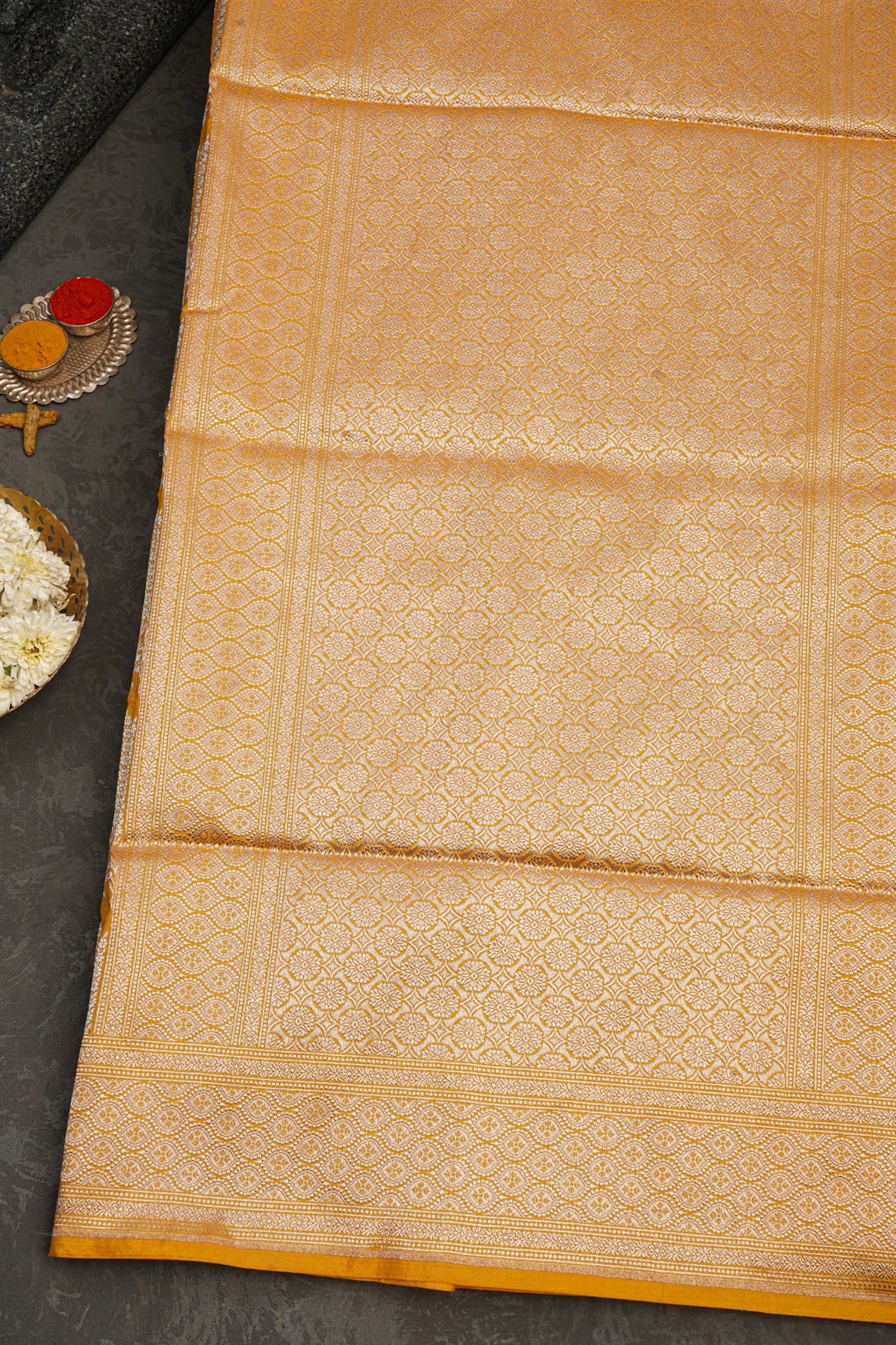 Banarasi Silk Yellow Saree