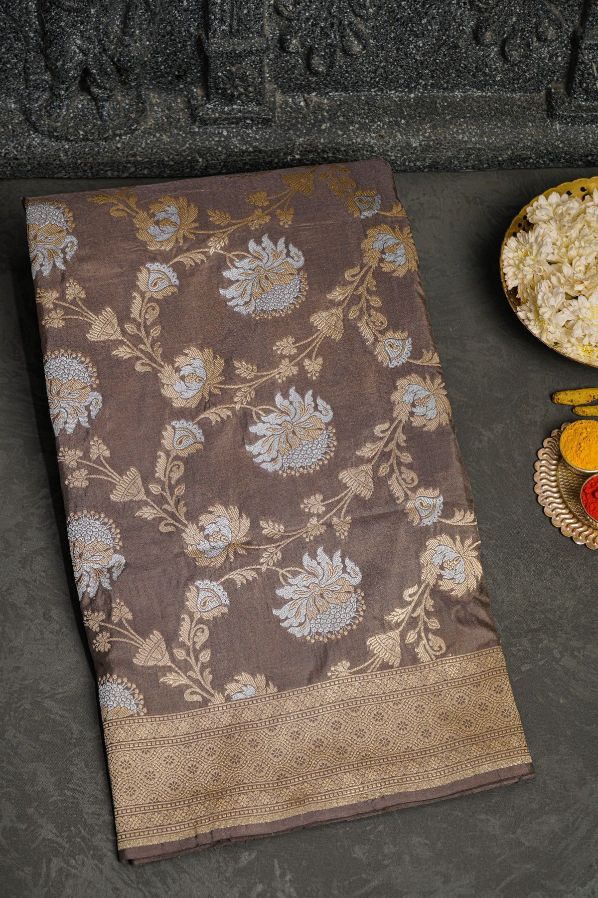 Banarasi Silk Grey Saree