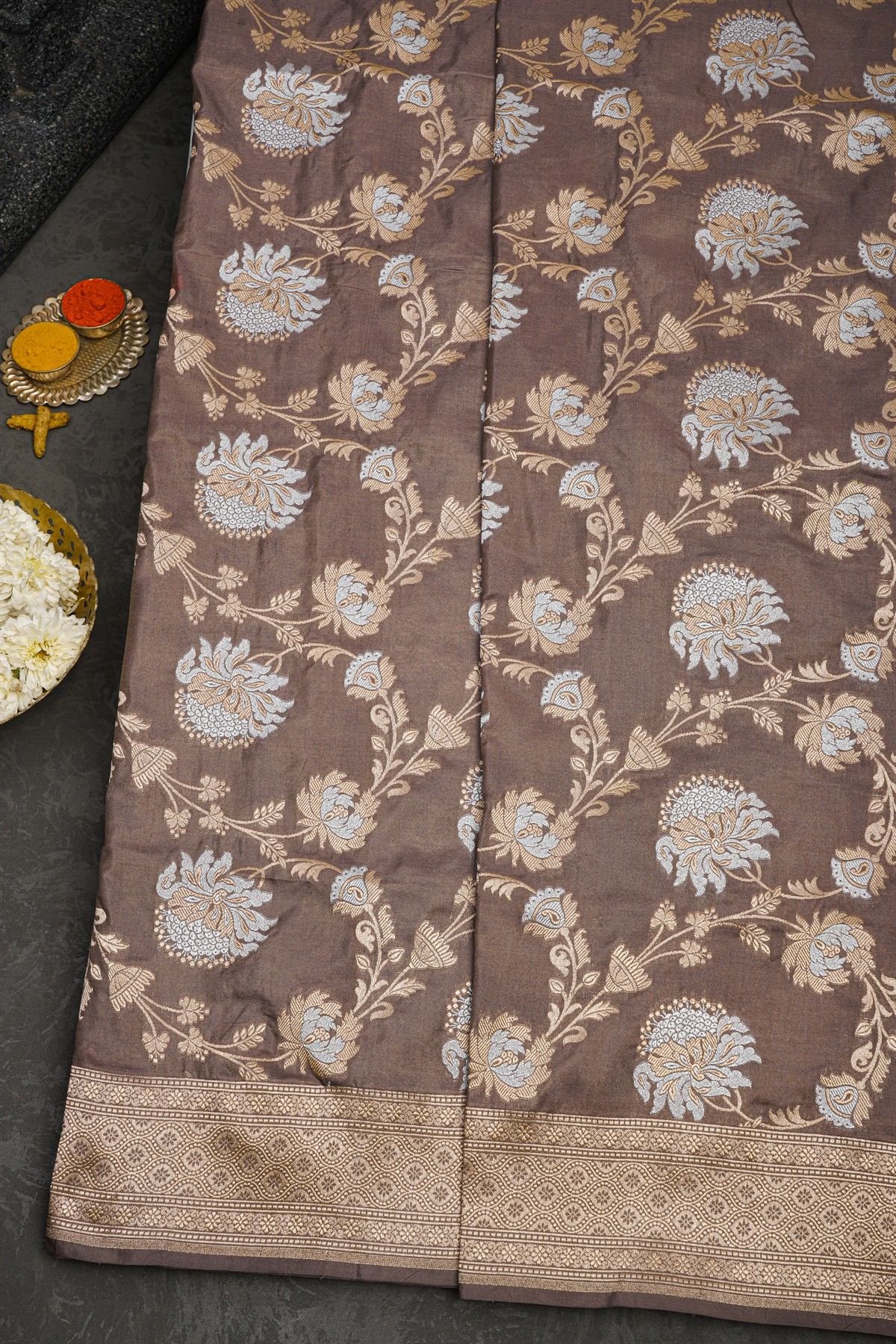 Banarasi Silk Grey Saree