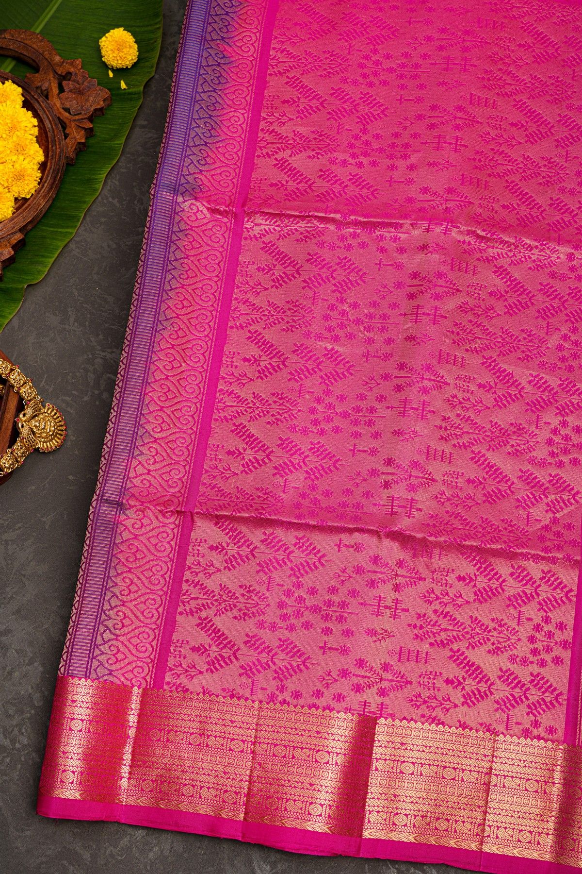 Coimbatore Soft Silk Peacock Blue Saree