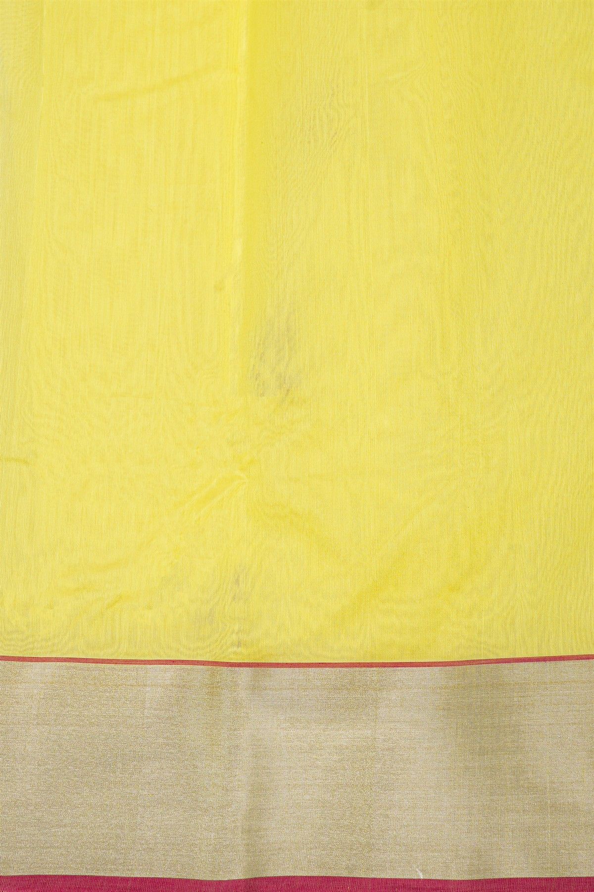Chanderi Sico Yellow Saree
