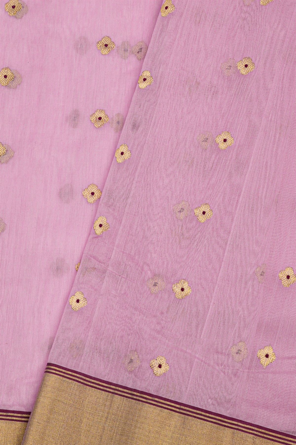 Chanderi Sico Lilac Saree
