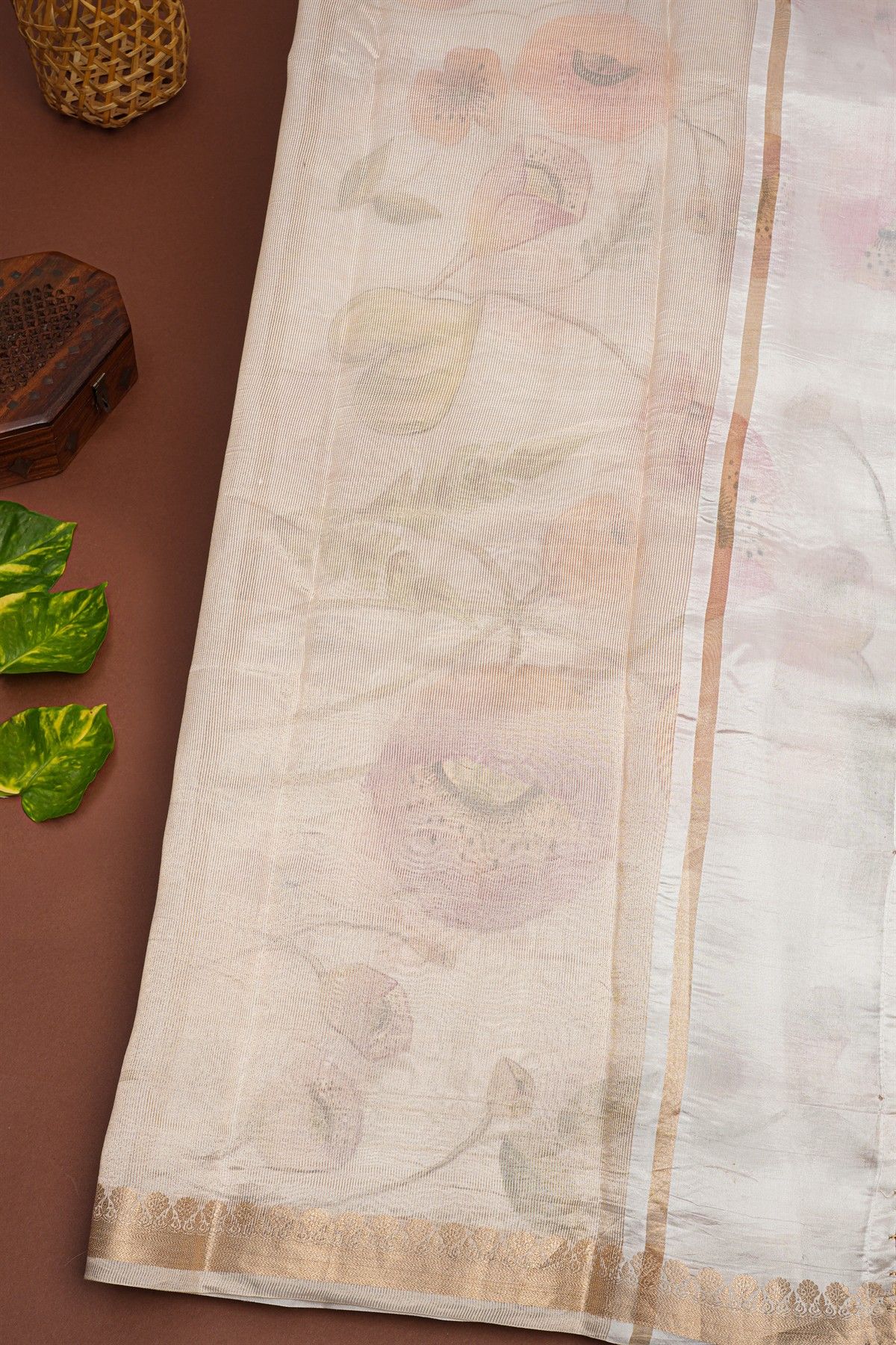 Matka Silk Off White Saree