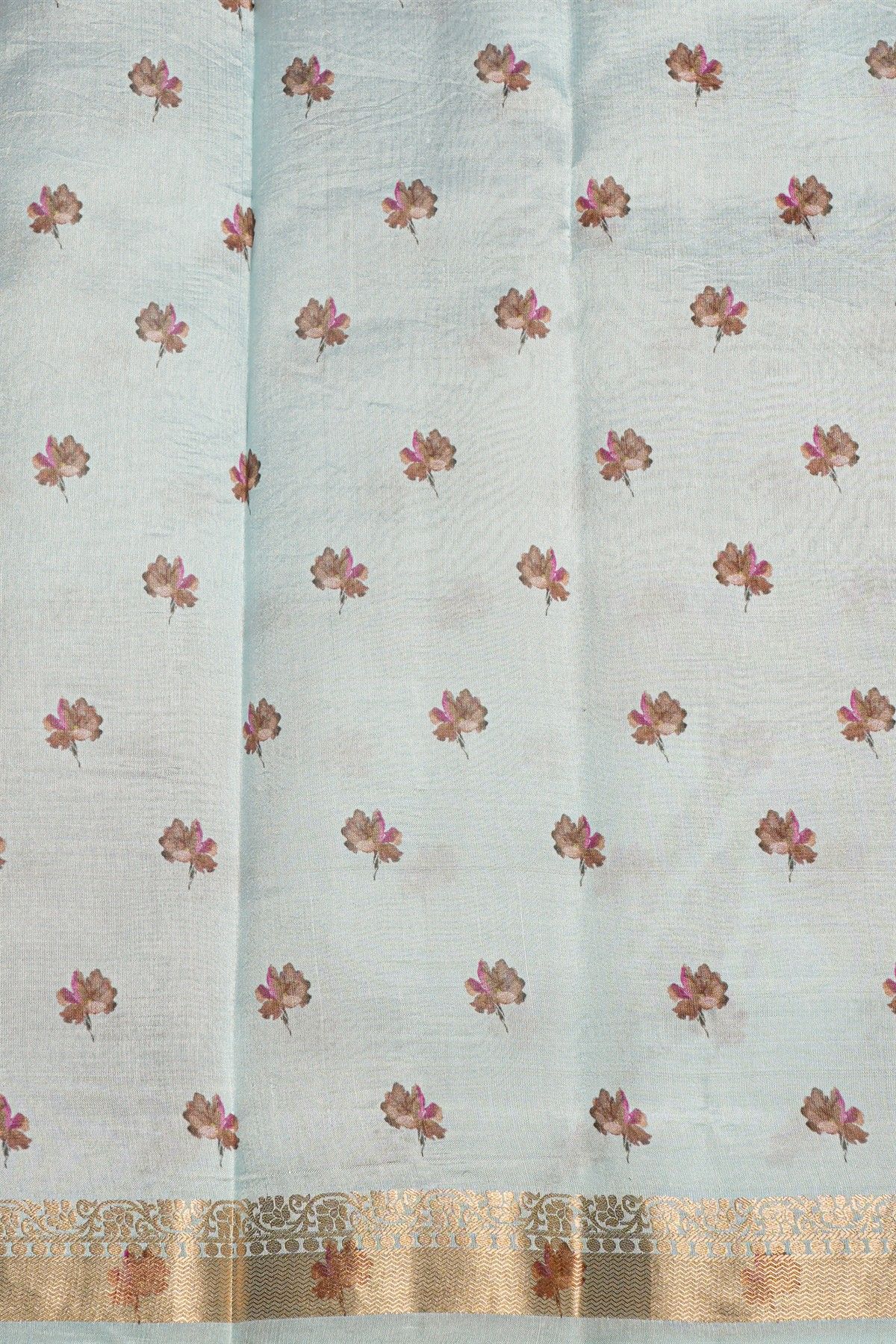 Matka Silk Sky Blue Saree