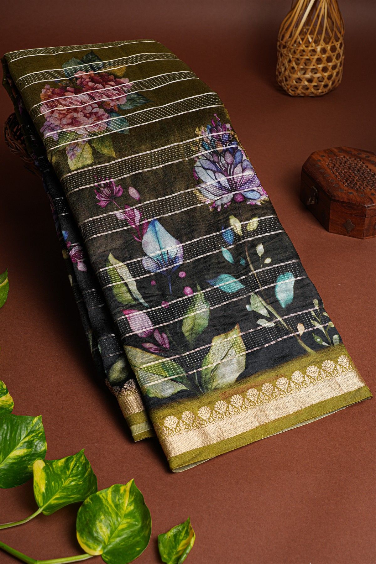 Matka Silk Multicolour Saree