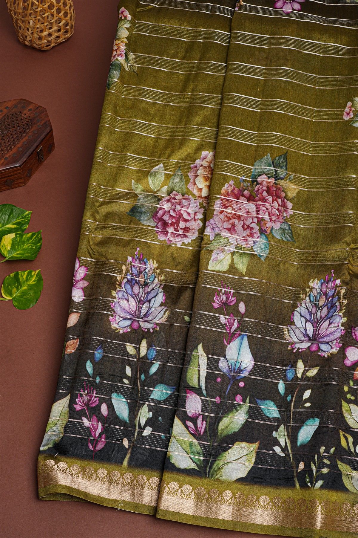 Matka Silk Multicolour Saree